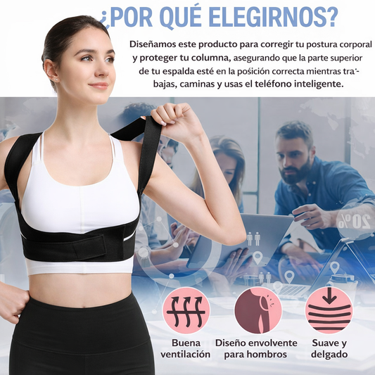Dile ADIOS al dolor de espalda con el corrector de postura